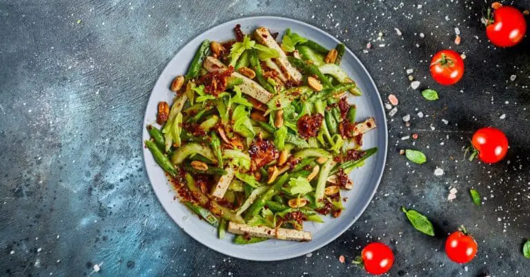 Celery, Green Bean & Tofu Salad With Chile Crisp